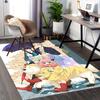 1pc Anime Character Neko Atsume Cat with Umbrella Office Chair Mat Non-Slip Carpet for Home Decor, Seasonal Gift, Suitable for Office, Living Room, Be