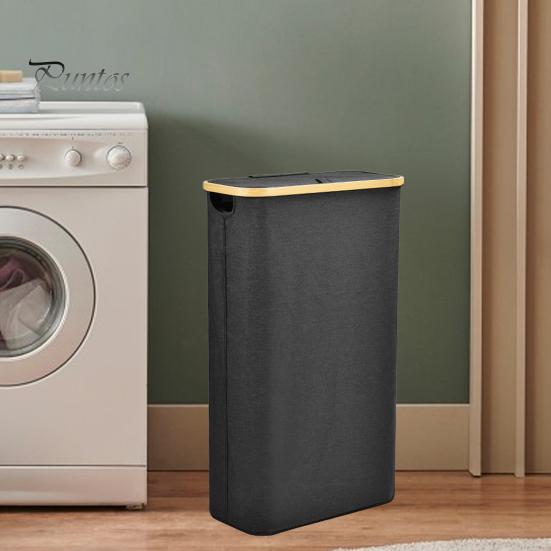 Корзина для белья с пылезащитной крышкой, складная конструкция, большая вместимость, водонепроницаемая корзина для грязной одежды, органайзер для хранения игрушек, одеял
