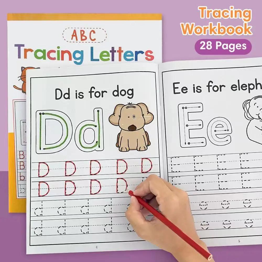 Tracing Letters A-Z Uppercase and Lowercase Writing and Coloring Workbook Preschool English Learning Montessori