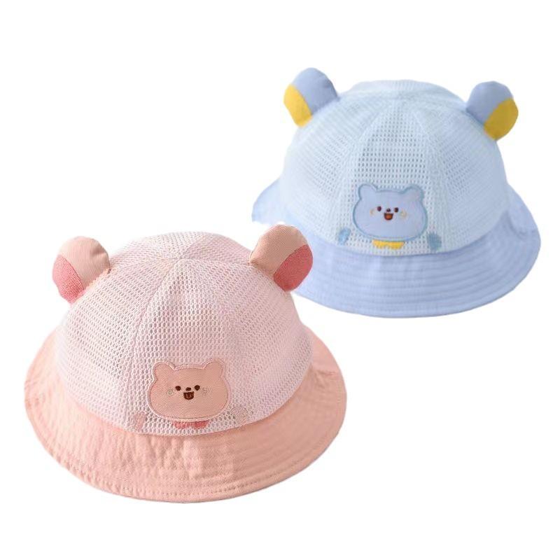 Summer Baby Sun Hat Thin Breathable Fisherman Cap for Infant Boys and Girls UV Protection Outdoor Shade