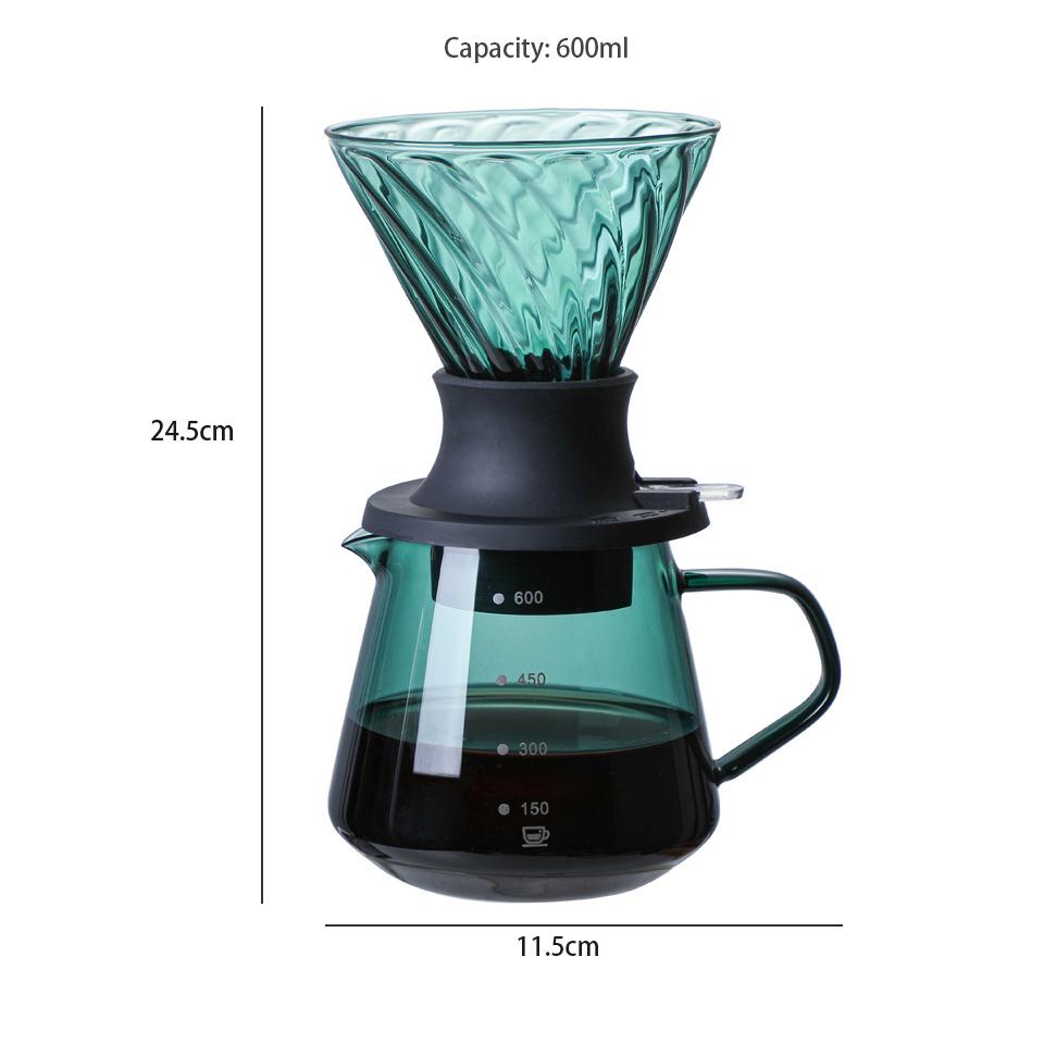 Набор кофейников для обмена кофе, термостойкое стекло, кофеварка, фильтр, чашка-ковш, ручное заваривание, инструменты для эспрессо, бариста