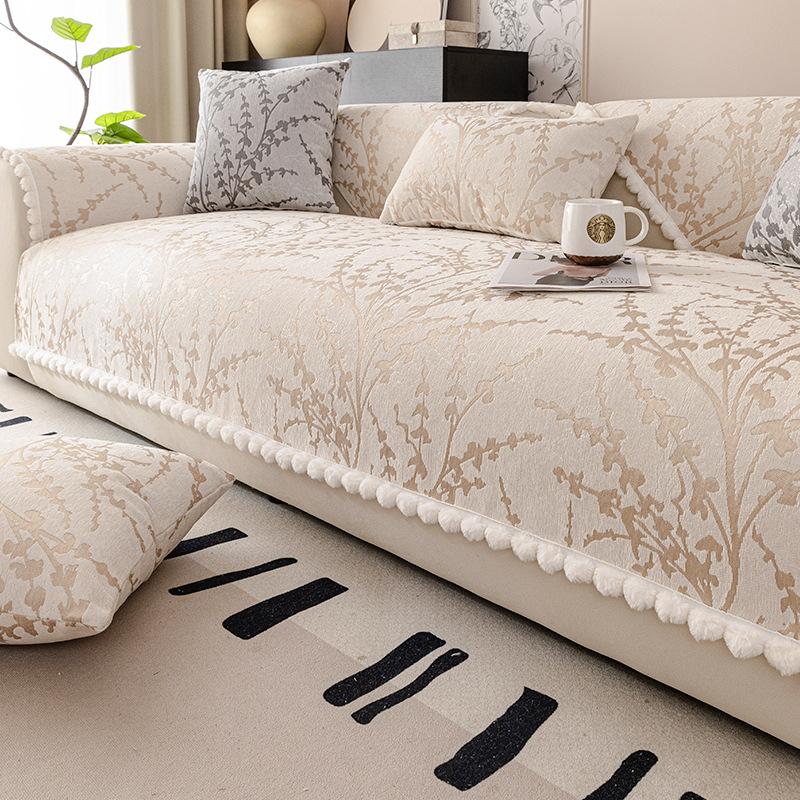 Подушка для дивана во французском стиле из шенилла Four Seasons, универсальный чехол для дивана, полотенце, нескользящий защитный чехол для дивана для декора гостиной