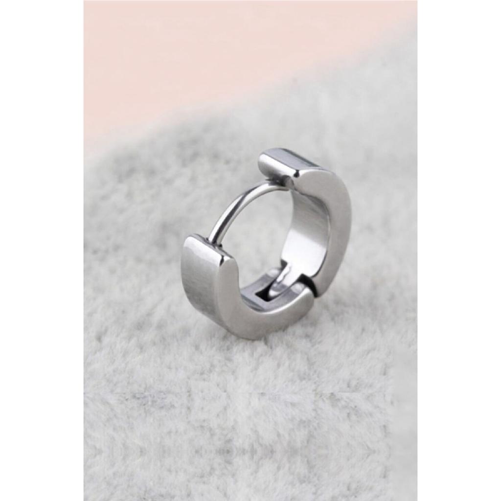 Мужские серебряные титановые серьги