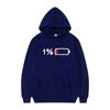 Men's Women's Hooded Sweatshirt Urgently Charge 1% Funny Print Autumn Winter Fleece Streetwear