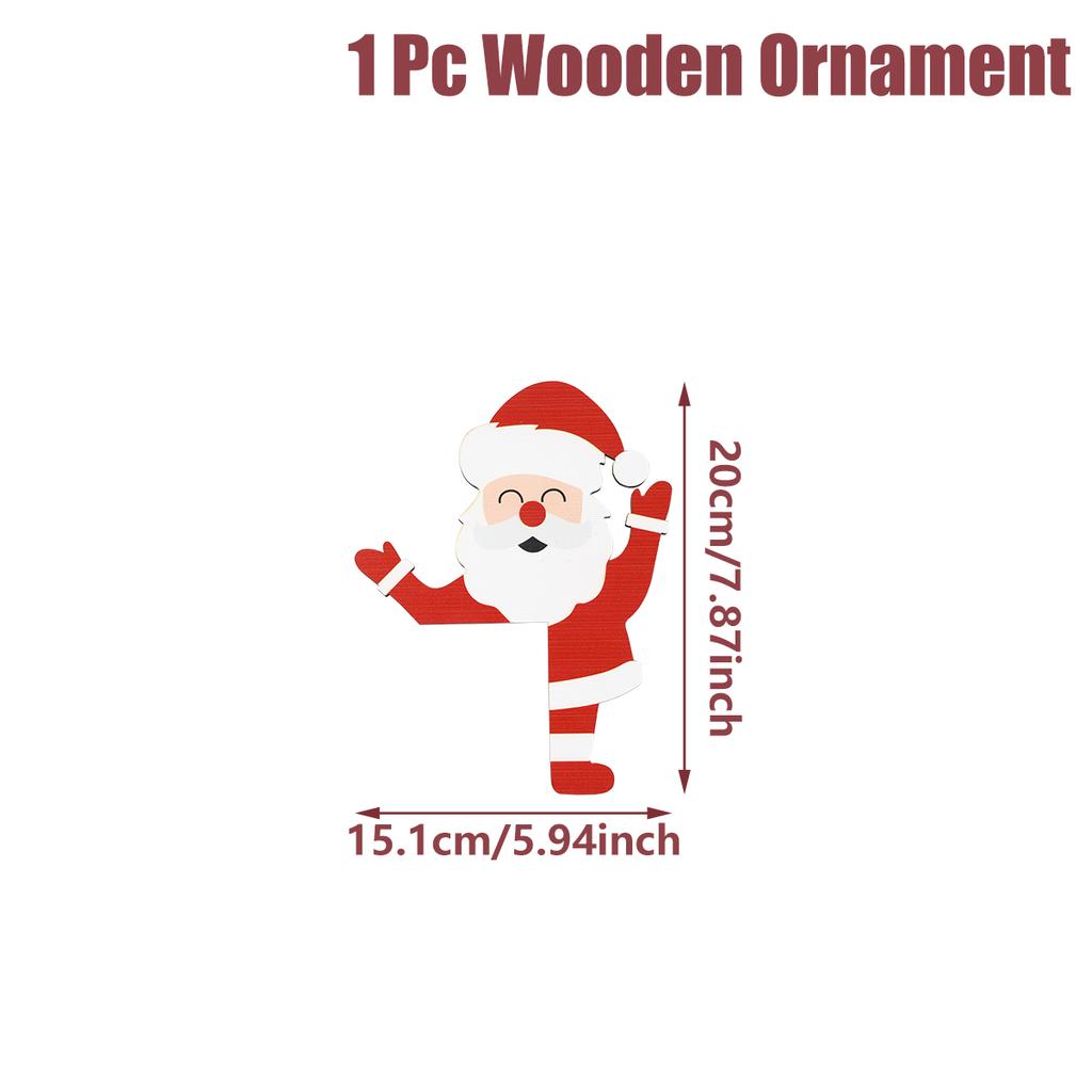 Christmas Santa Claus Wooden Door Frame Decoration Merry Christmas Decor for Home 2025 Navidad Xmas Tree Ornament New Year 2026