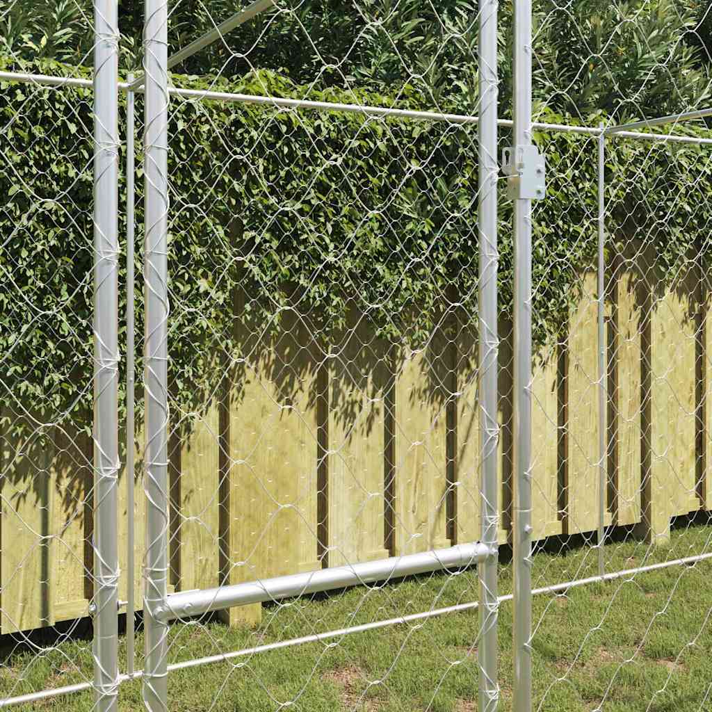 Dog Kennel Silver 600 x 200 x 200 cm Galvanized Steel