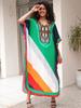 Printed Beach Dresses Viscose Kaftans for Women Summer Plus Size Loose Robe Holiday Living Room Bathing Suits