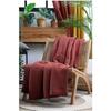 Plaid - TERRACOTTA - 180 x 220 cm - Gaze de coton - Douceur - Lavable