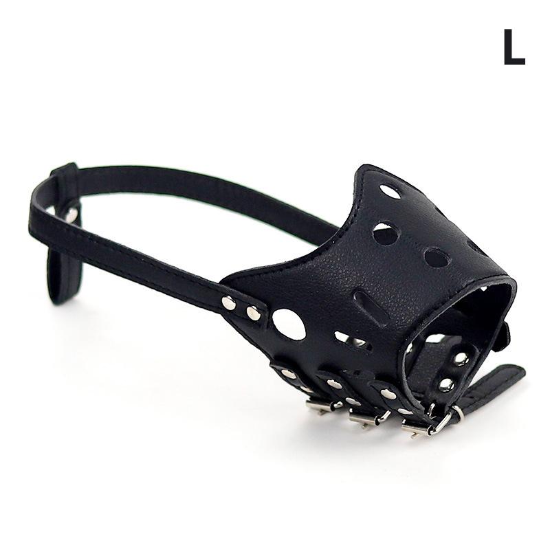 Soft Leather Anti-Bite Adjustable Secure Adjustable & Breathable Small Large Dogs Muzzle Mask Pet Muzzles Chiens Pet Supplies