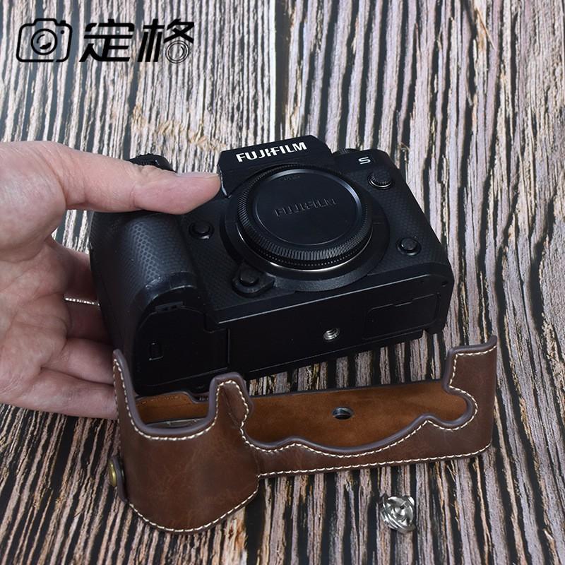 PU Camera Sleeve Case Fujifilm X-H2 X-H2S Mirrorless Cameras Scratch-Resistant Velvet-Lined Compact Handheld Protection