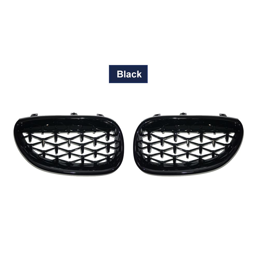 Пара автомобильных гоночных решеток с бриллиантами для BMW E60 E61 550i 535i M5 2004-2009, решетки переднего бампера в стиле Метеор