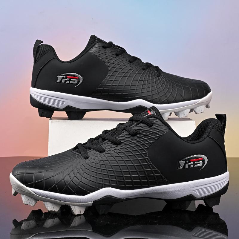 Custom Baseball Cleats Breathable Textured Upper Spike Shoes Outdoor Sports Training Softball Footwear