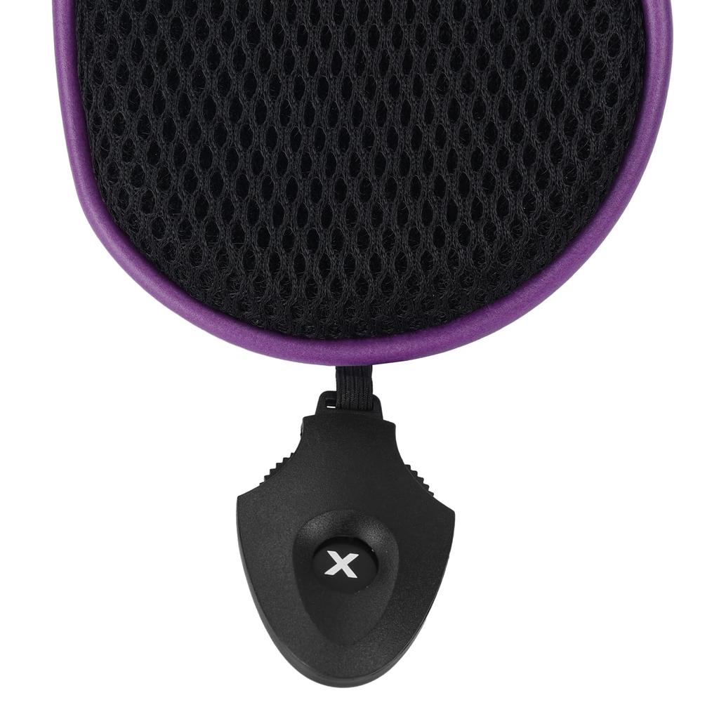 Andux Long Neck Golf Hybrid Club Headcovers with Interchangeable Numbered Set of 2 Tags, (Black/Purple)