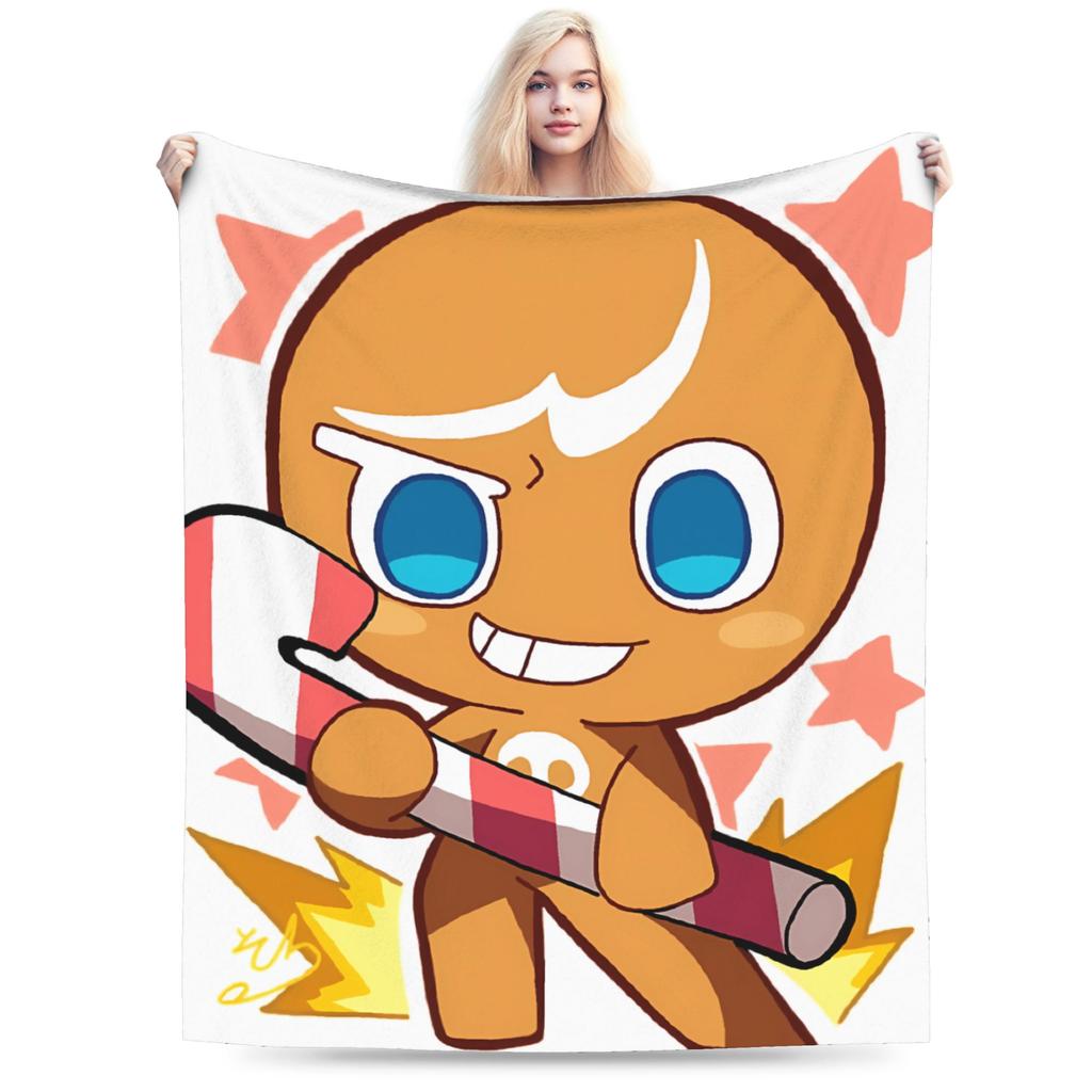 Cookie Run Kingdom Plush Blanket Students Flannel Throw Blanket For Couch Bed Soft Warm Custom Quality Bedspread Birthday Gift