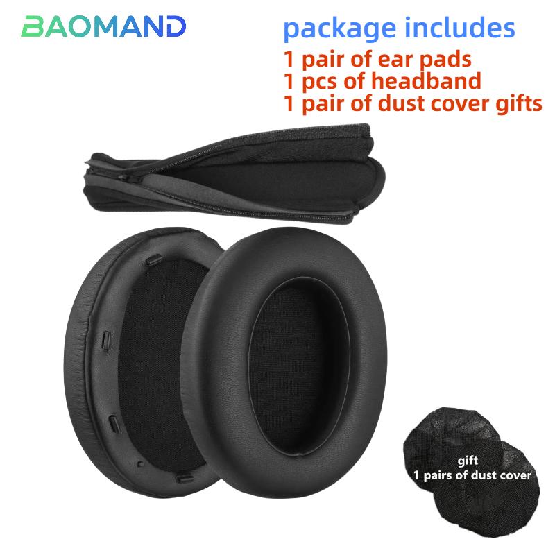 1 set Replacement Ear Pads Earpads Headband for Sony/Sony WH-XB910N Headphones Memory Foam Ear Cushion Cover