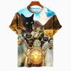 Unisex T-Shirts Cat Graphic T-Shirt 3D Animal Print Short Sleeve Tops Summer Tees Streetwear Oversized Loose Men's Clothing 6XL