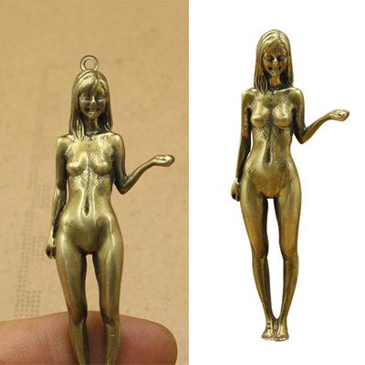 Латунная красота Медные украшения Антикварные рукоятки Модель голой руки Игрушка Настольное украшение Женская статуэтка Искусство Домашнее украшение