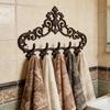 Cast Iron Wall Mount Hanging Shelf Floral Texture Key Hooks Vintage Wrought Iron Hook  Kitchen