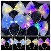 New Year Decoration Glowing Hair Band Bowknot LED Bow Headband Cosplay Costume Accessories   Men