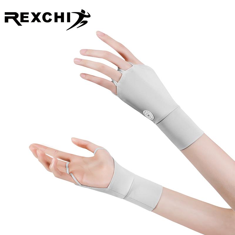 REXCHI High Quality Golf Sunblock Gloves Upf 50+ 98% Uv Block Nylon Ice Silk Uv Protection Driving Gloves Golf Gloves for Women