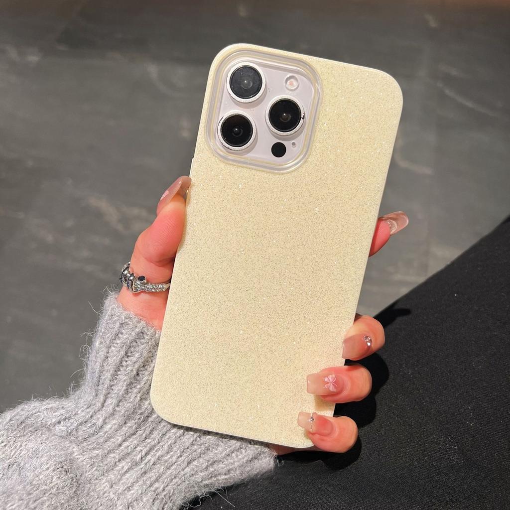 Однотонный чехол для телефона с блестками для iPhone 15 14 13 Pro Max, блестящая ударопрочная накладка