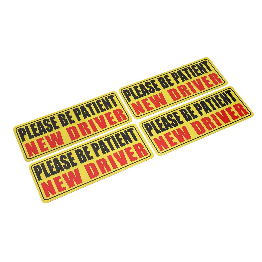 4 шт. Пожалуйста, будьте терпеливы Магнит для нового водителя Погодоустойчивая Многоразовая Светоотражающая Наклейка для нового водителя