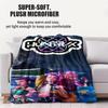 K-POP Demons Hunters Theme Blanket Hot Anime Print Flannel Throw Blanket Perfect Fan Gift Blanket for Sofas, Offices, Camping