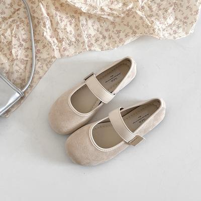 Минималистичные ретро замшевые туфли Мэри Джейн на плоской подошве, женские новые весенне-осенние красные вечерние туфли