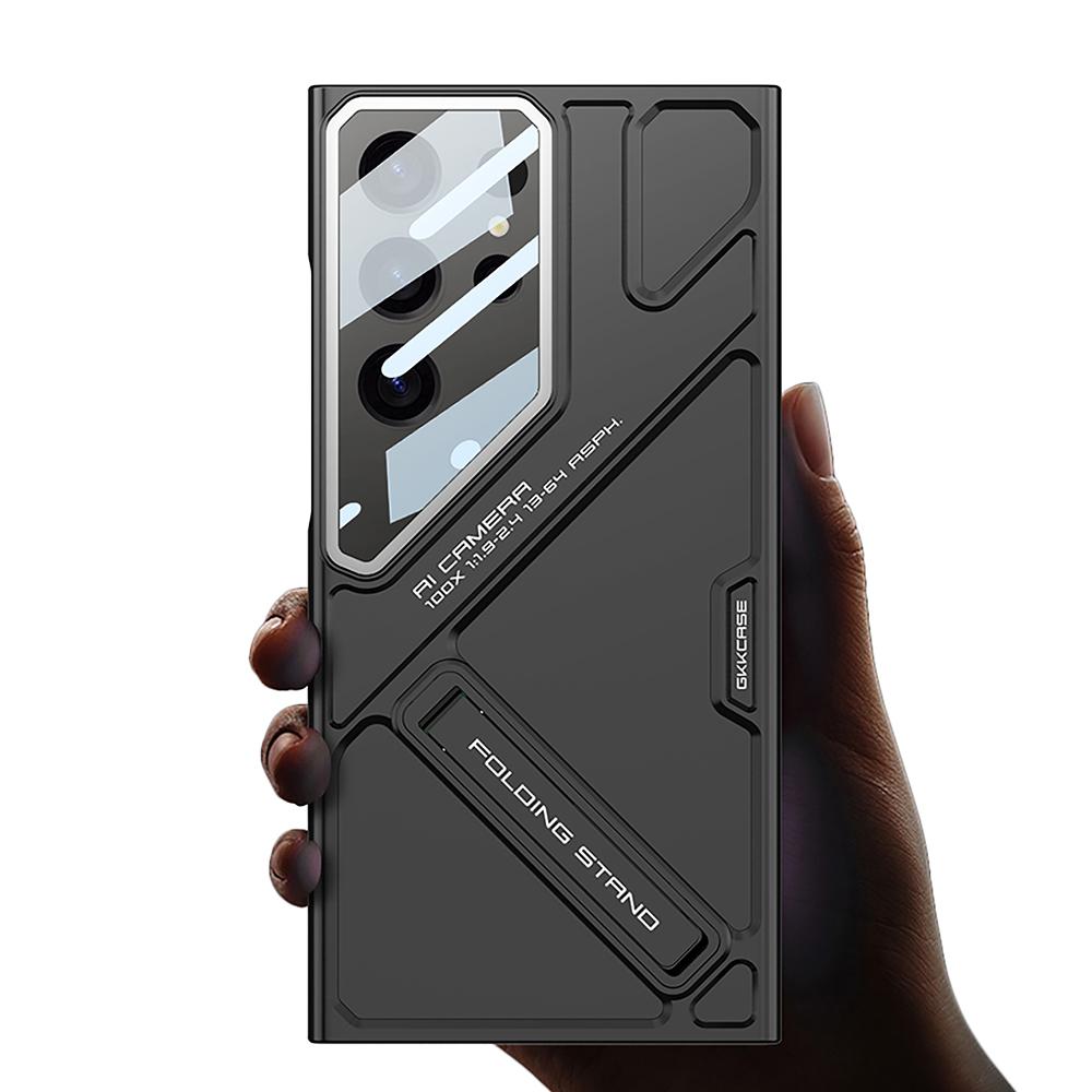 For Samsung Galaxy S25 Ultra Case Mecha Style Shockproof Hard PC Phone Cover with Kickstand