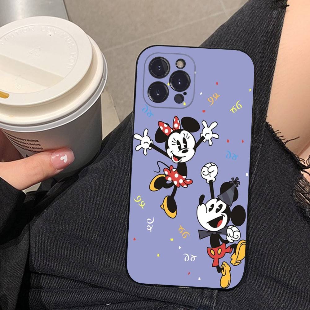 Чехол для телефона M-Minnie M-Mickey для iPhone 16 17 Air 15 14 13 12 11 Pro Max 16E Plus Fundas