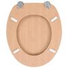 VidaXL Siège de toilette avec couvercle MDF Design bambou