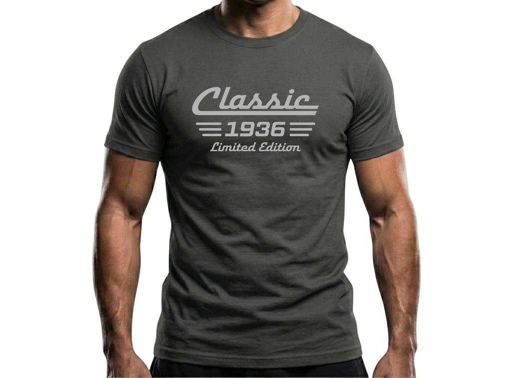 90th Birthday Shirt Born in 1936, Classic Car Limited Edition Unisex Cotton Tee