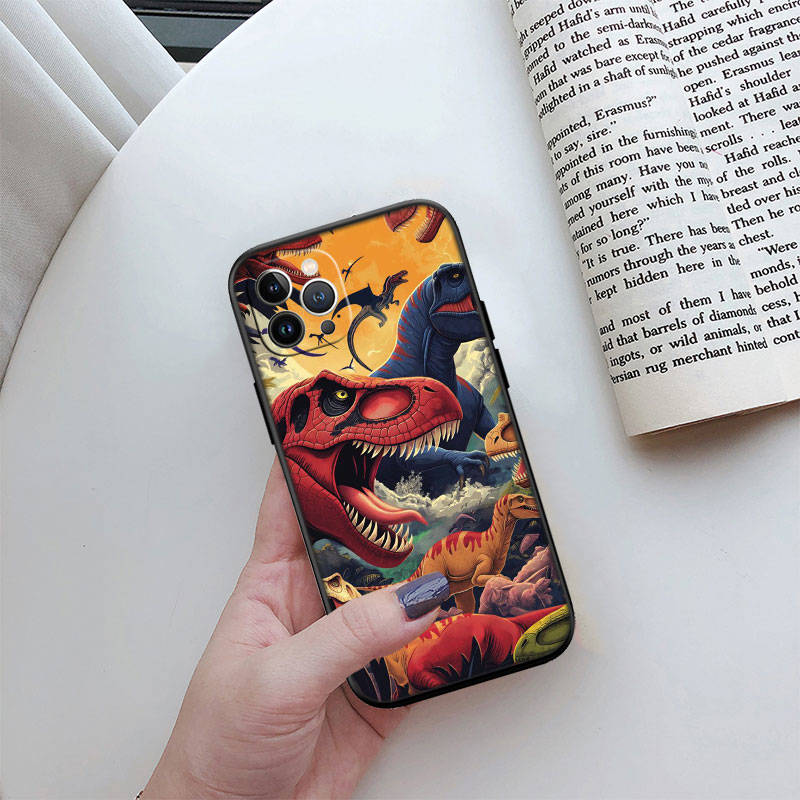 II3 Dinosaur Phone Case for iPhone 6 6s 7 8 11 12 13 14 15 XS Pro Max XR X SE Samsung S20 S21 S22 S23 S24 FE Ultra Plus Lite S21S A55