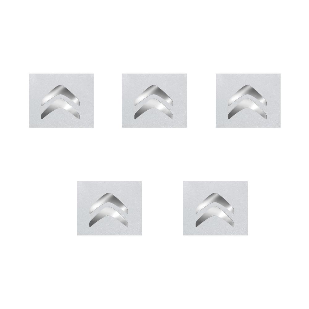 GEFR3 5/10Pcs Car Interior Nickel Badge Stickers Phone Key Decoration For Citroen C4 Picasso Xsara C5 Aircross Cactus C1 C3 C6 Elysee