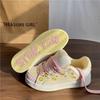 New Chinese Xiaoxiangfeng Cute Bubble Bread Shoes 2025 Summer New Versatile Sports and Leisure Board Shoes