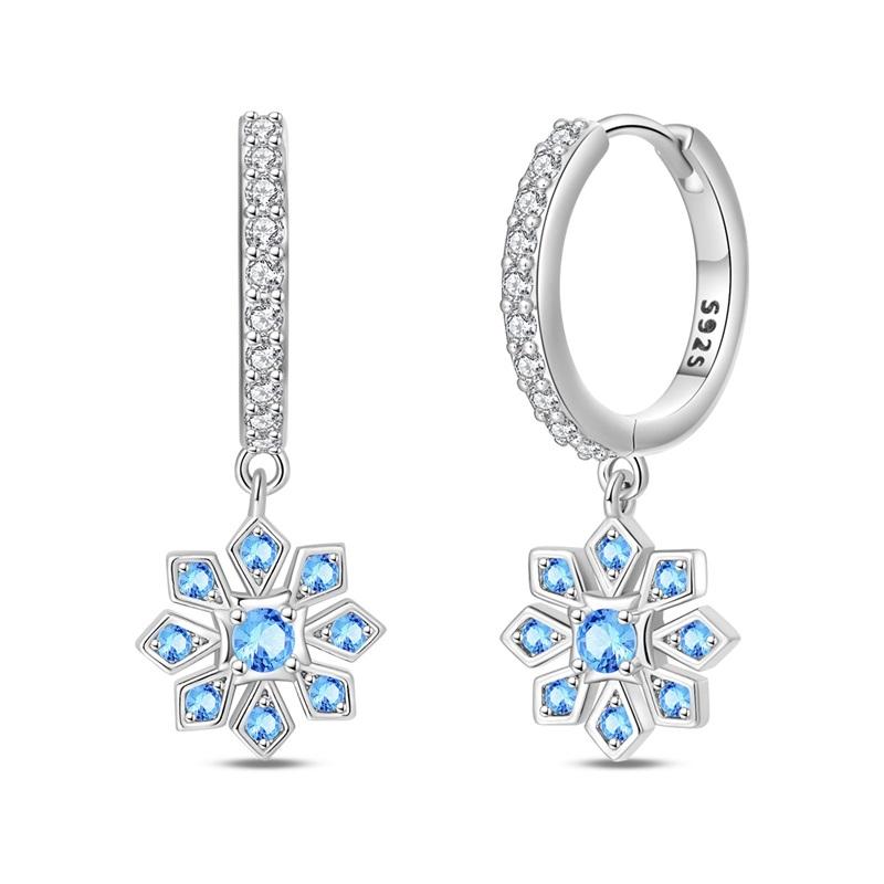 Серьги-кольца из серебра 925 пробы с синим цирконом, ловцом снов, пером, звездой, луной, милым когтем для женщин, тонкие ювелирные изделия в подарок на день рождения