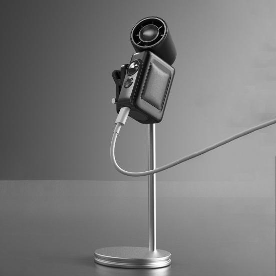 Ручной вентилятор с клипсой, перезаряжаемый через USB, мини-вентилятор со светодиодным дисплеем, вращающийся на 360 градусов, легкий охлаждающий вентилятор для путешествий, коляски, улицы