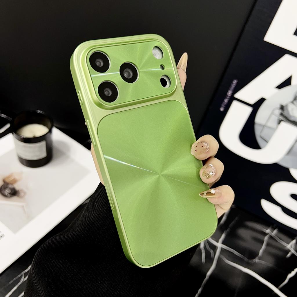 Bright Laser Aurora CD Texture Case For iPhone Air 17 16 15 14 13 Pro Max Solid Color Shockproof Matte Bumper Armor Hard Cover