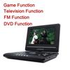 C9.8-дюймовый портативный домашний автомобильный VCD CD игровой ТВ-плеер USB с поворотным экраном на 270° и пультом дистанционного управления медиаплеером с функцией FM