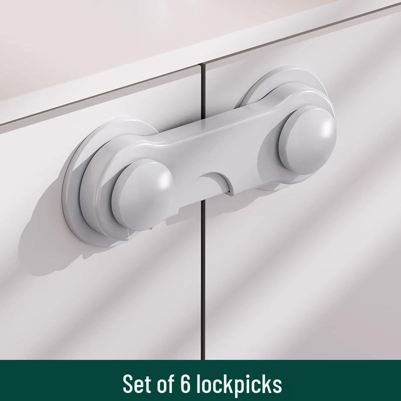 Child Safety Double-Opening Lock - Prevents Pinching for Drawers, Cabinets, Fridges, and Windows