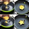 5Pcs Egg Mold Ring Easy To Clean Creative Round Heart Shapes Stainless Steel Frying Egg Mold for Home Kitchen