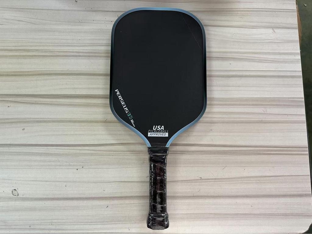 Падл для пиклбола из углеродного волокна T700 с матовым покрытием тканевой текстуры, толщина 16 мм, качество для профессиональных соревнований.