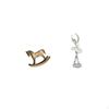Деревянная лошадка-качалка и современная фигурка балерины, скульптура, украшение для домашнего декора, столешницы
