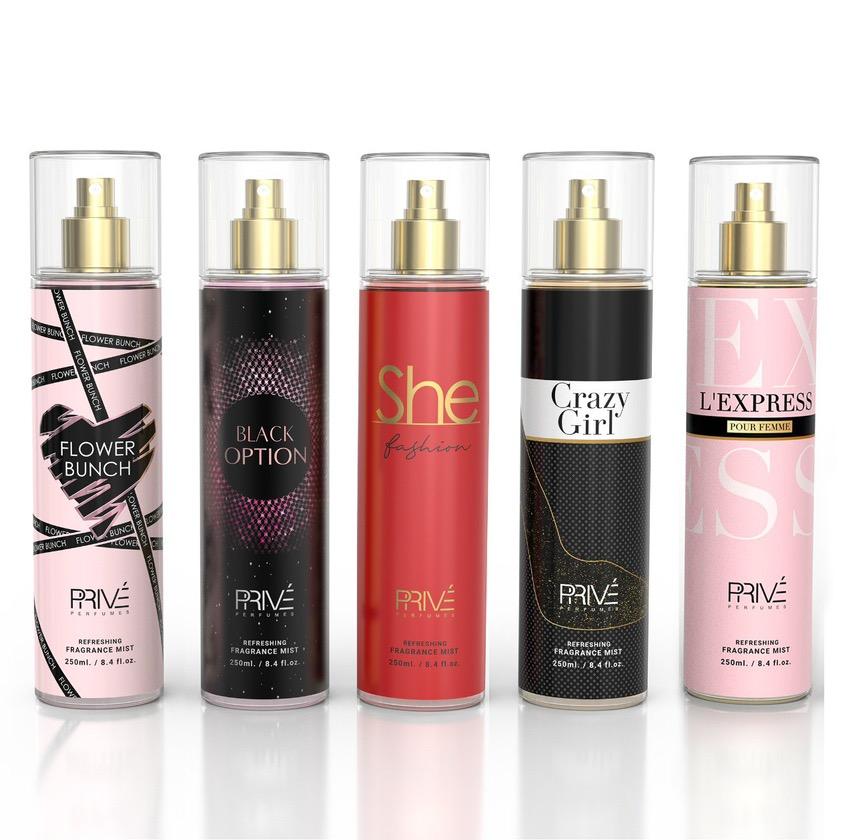 Популярные ароматы Prive Освежающий цветочно-фруктовый аромат Plume Спрей для тела 250 мл. 8.3 жидких унции Спрей Ароматизированная вода
