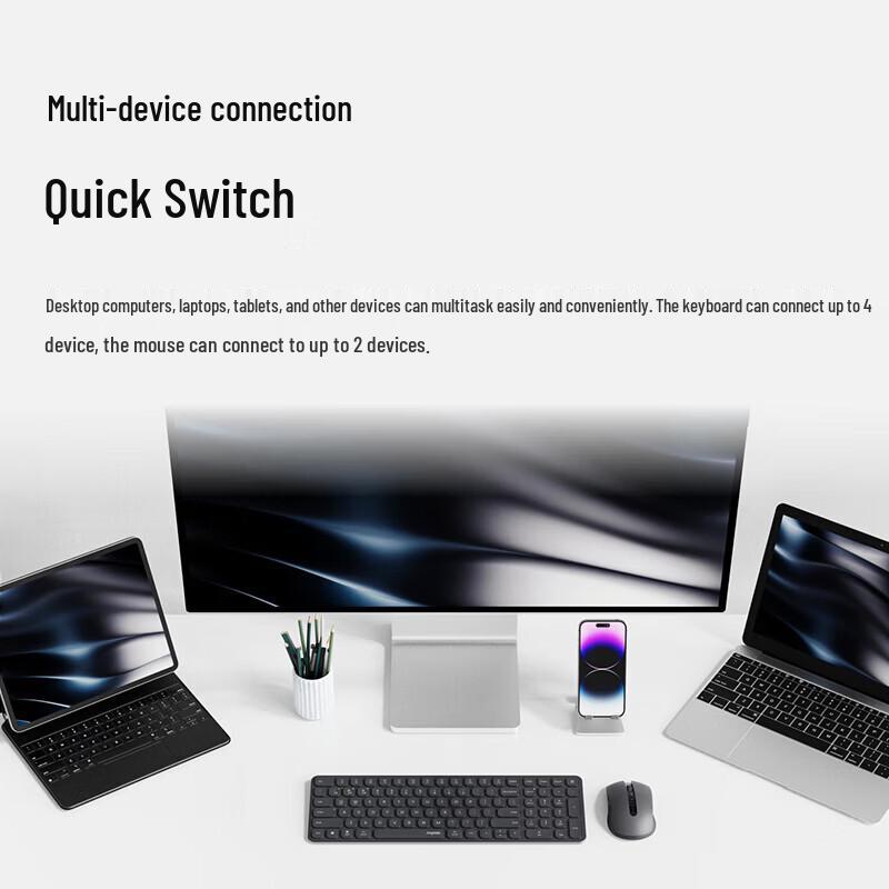 Rapoo 9350S Ultra-Thin Multi-Mode Wireless Keyboard & Mouse Combo