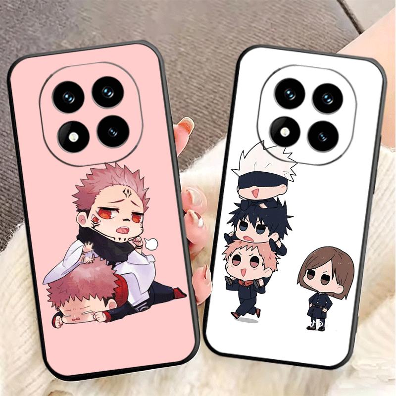 Cartoon Cute JUJUSU Anime Soft Phone Case for Xiaomi Redmi Note 12 13 14 15 Pro Plus 11 12S 11S 11T 10 4G Black Cover Back Shell