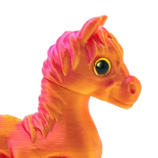 Фигурка лошади, напечатанная на 3D-принтере, с подвижными суставами, статуэтка пони, игрушка-антистресс, развивающая модель животного, настольное украшение