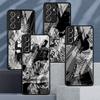 Крутой стеклянный чехол Chainsaw Man для Samsung Galaxy S22 S20 FE S21 Plus Чехол для телефона S10 5G S9 Note 20 Ultra 10 Lite