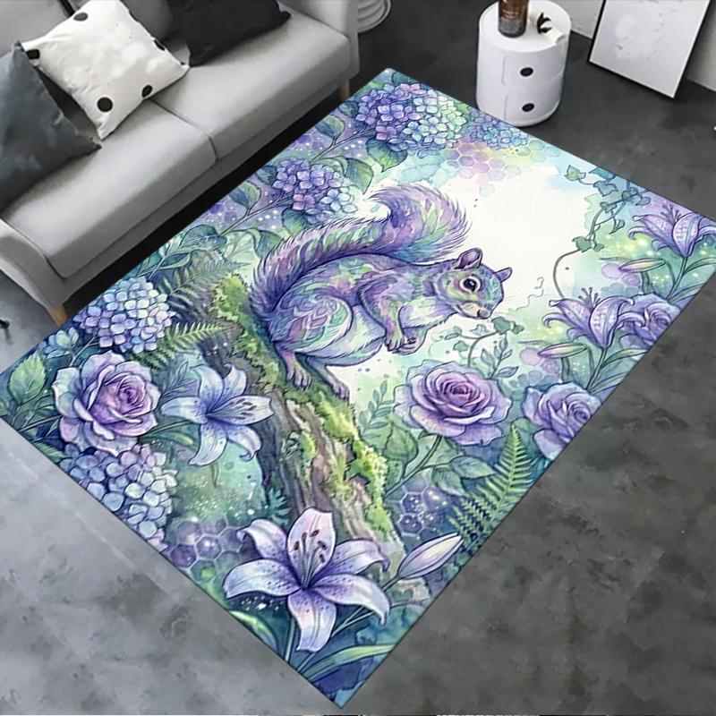 2025 New Watercolor Animals Carpet Rug for Living Room Bedroom Home Sofa Decoration,Kids play Non-slip Floor Mat153