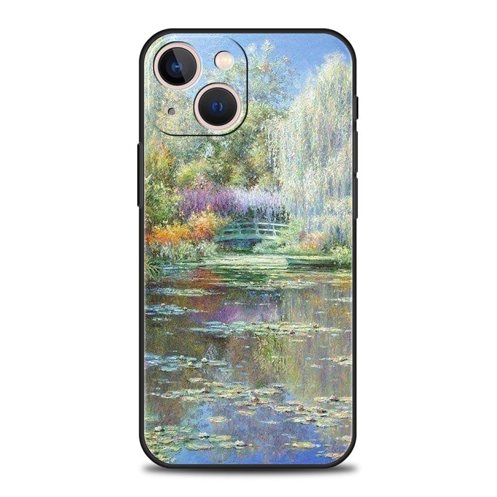 Claude Monet Impressionism Painter Luxury Soft Phone Case For iPhone 13 15 14 12 11 Pro MAX XR X SE XS 7 8 Plus Silicone Cover